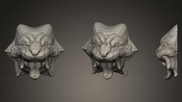 Mask (Tiger Medallion, MS_0174) 3D models for cnc